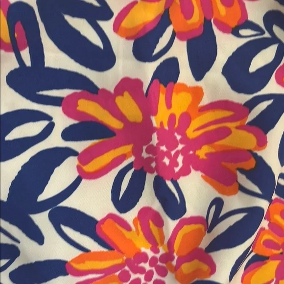 Mud Pie Pink and Orange Floral Babydoll Tank Top NWT - Picture 3 of 5